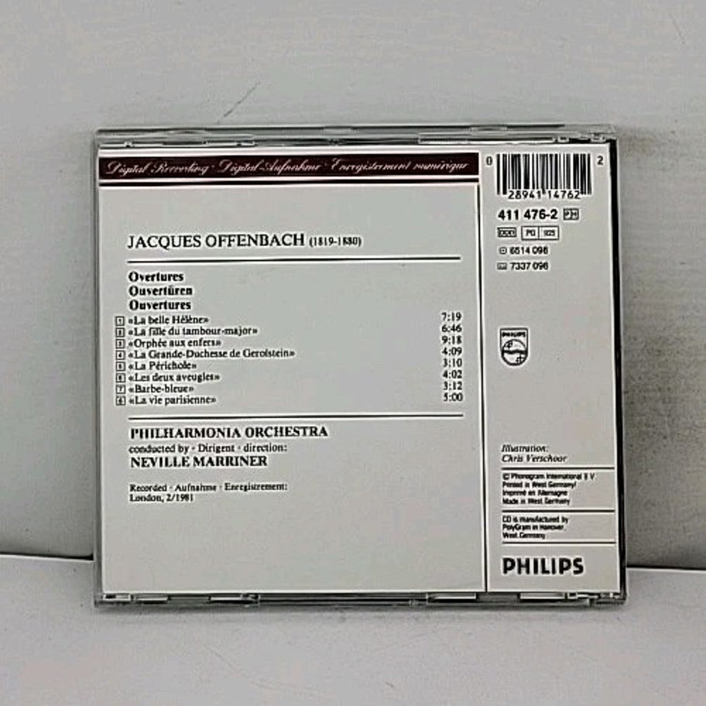 Offenbach: Overtures; Marriner by Philharmonia Orchestra; Marriner (CD)