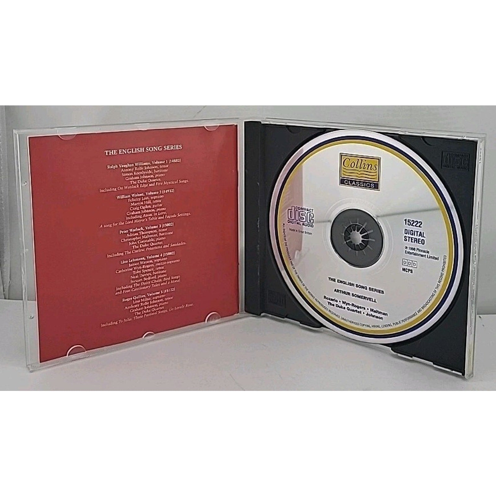 Arthur Somervell the English Song Series Vol 6 Collins Classics CD