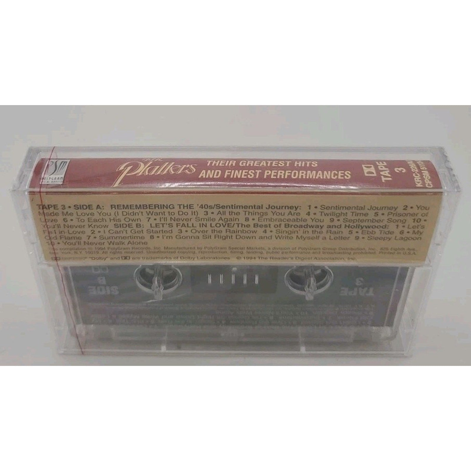 The Platters The Greatest Hits And Finest Performances (Cassette) *Brand New*