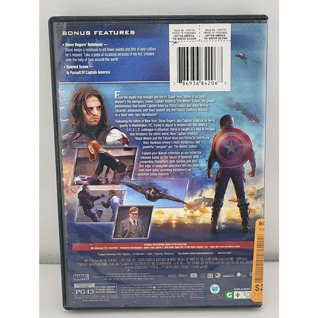 Captain America: The Winter Soldier (DVD, 2014)