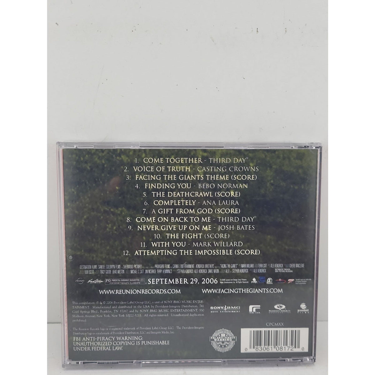 Facing the Giants: Original Motion Picture Soundtrack by Various Artists (CD)