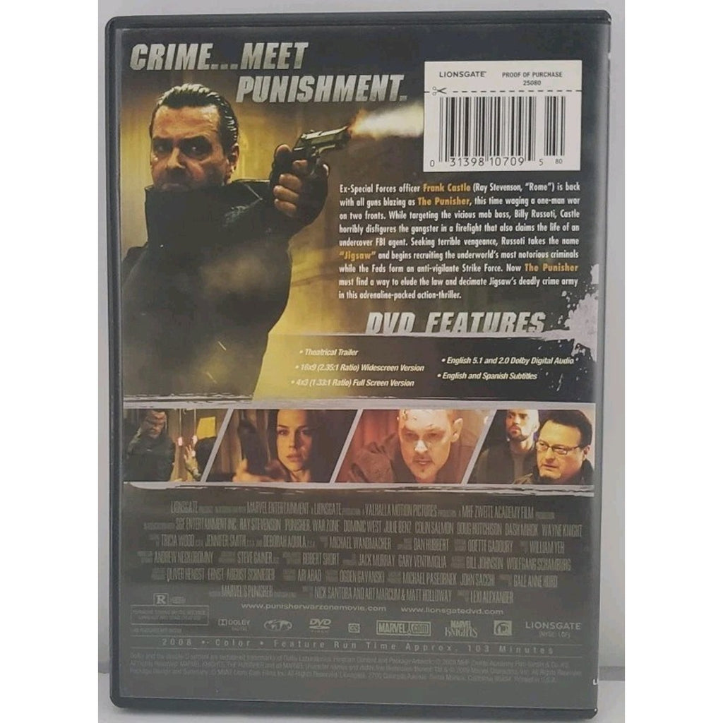 Punisher: War Zone (DVD, 2009, Full Screen Widescreen)