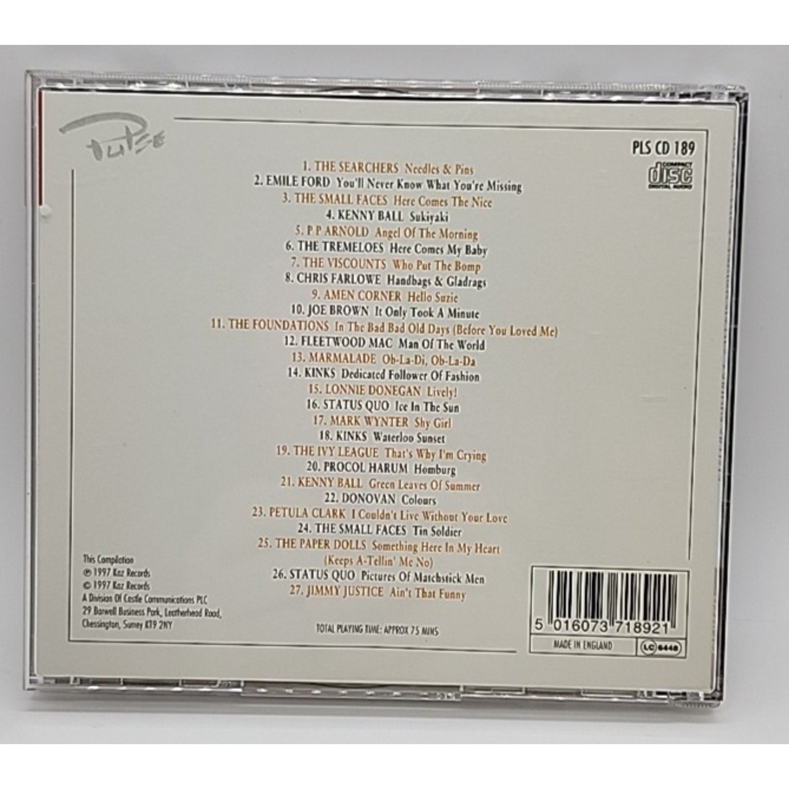 Hits of the Swinging Sixties by Various Artists (CD, Feb-1998, Castle/Pulse)