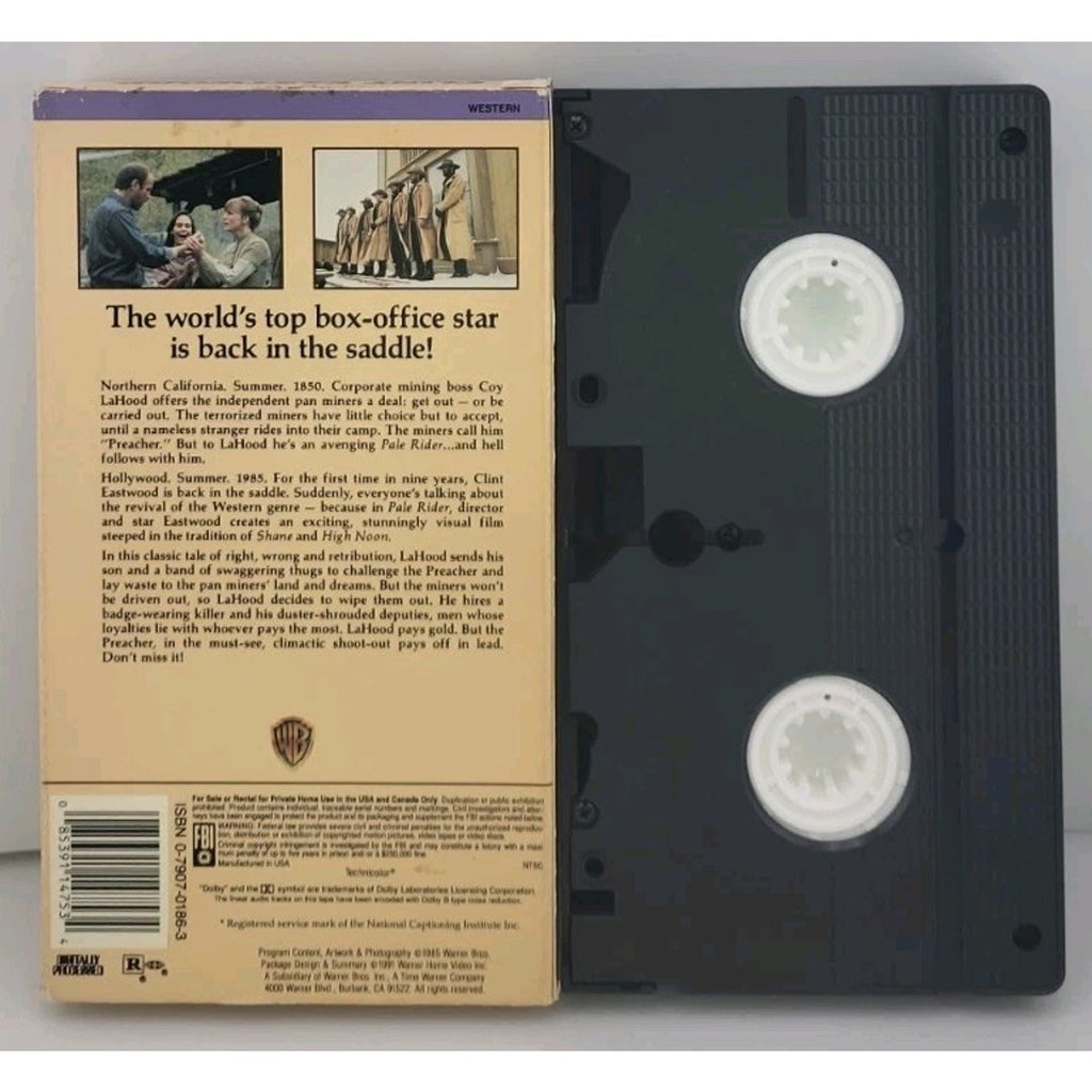 Pale Rider (VHS, 1990) *Acceptable*