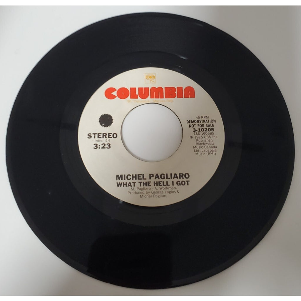 Michael Pagliaro - What The Hell I Got - 45RPM Record - Singles