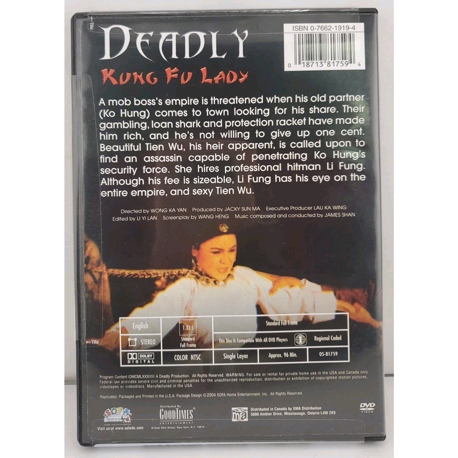 Deadly Kung Fu Lady (DVD, 2004) *Brand New*