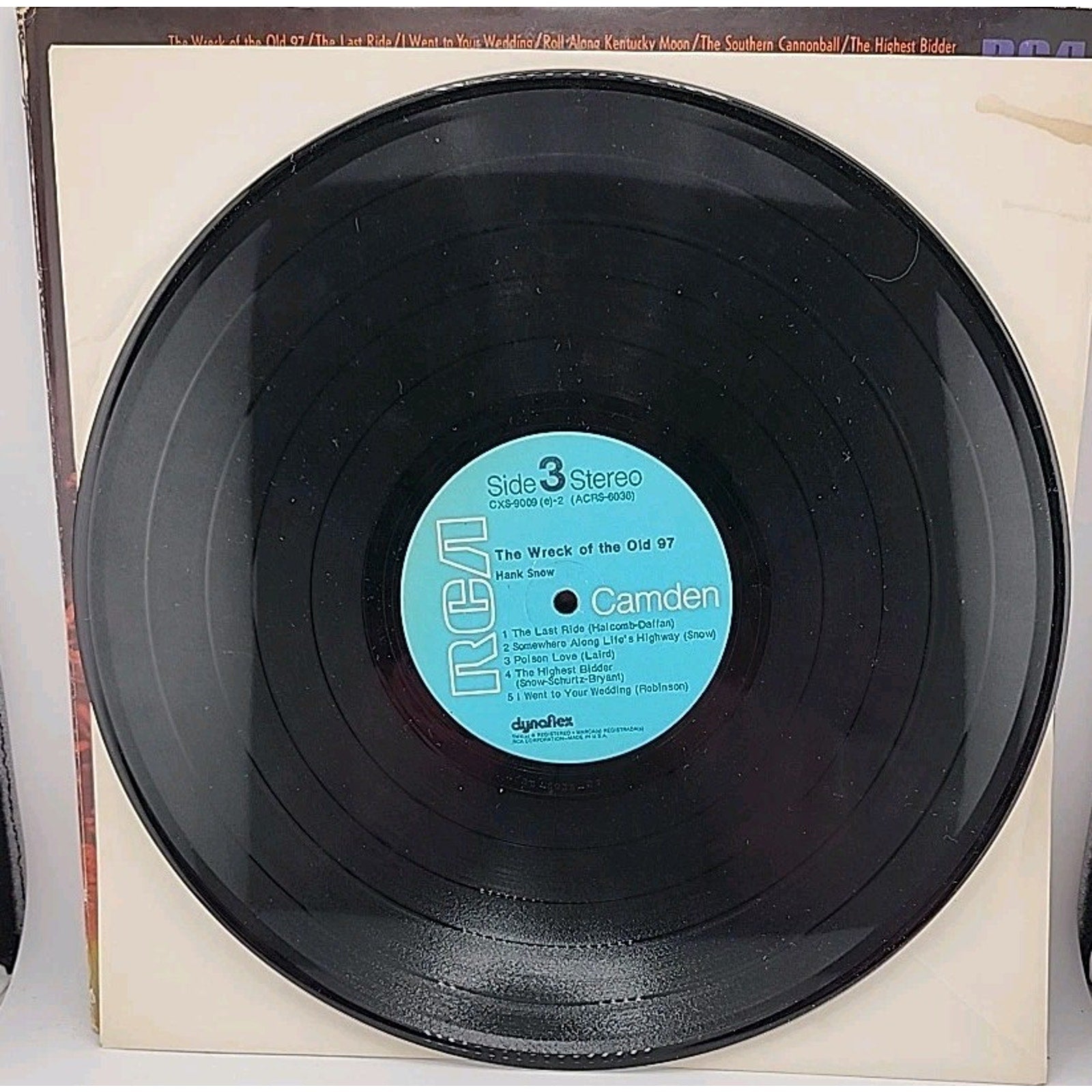 Hank Snow The Wreck of the Old 97 CXS 9009 Record Album Vinyl LP
