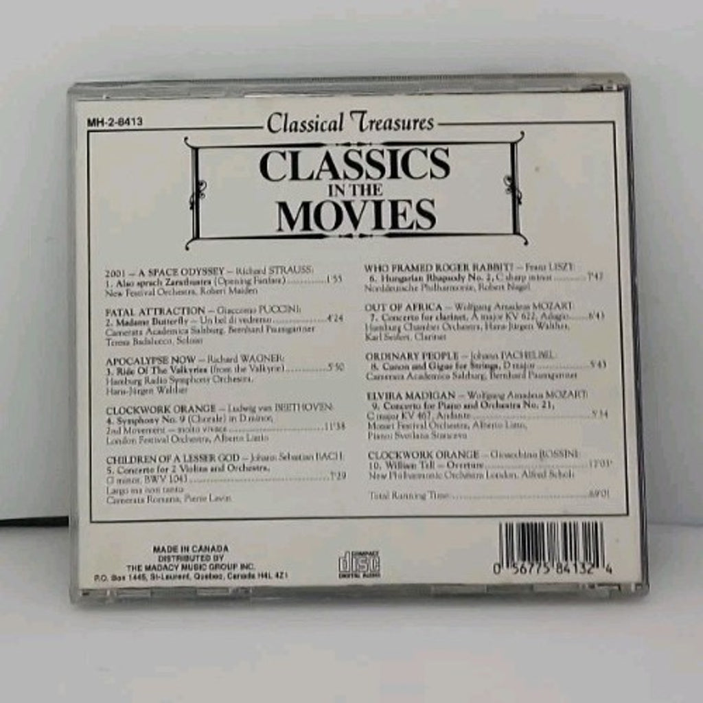 Classical Treasures: Classics In The Movies by Various Artists (CD, Aug-1999,...