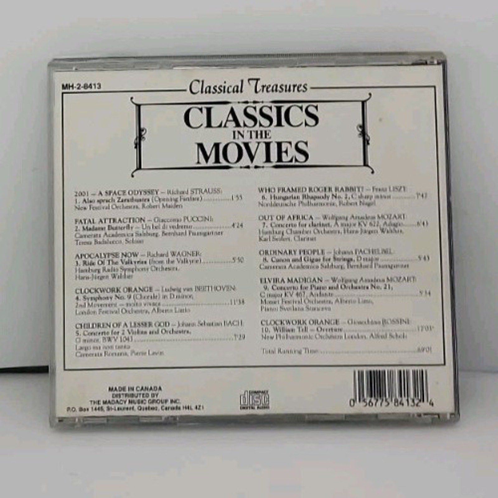 Classical Treasures: Classics In The Movies by Various Artists (CD, Aug-1999,...