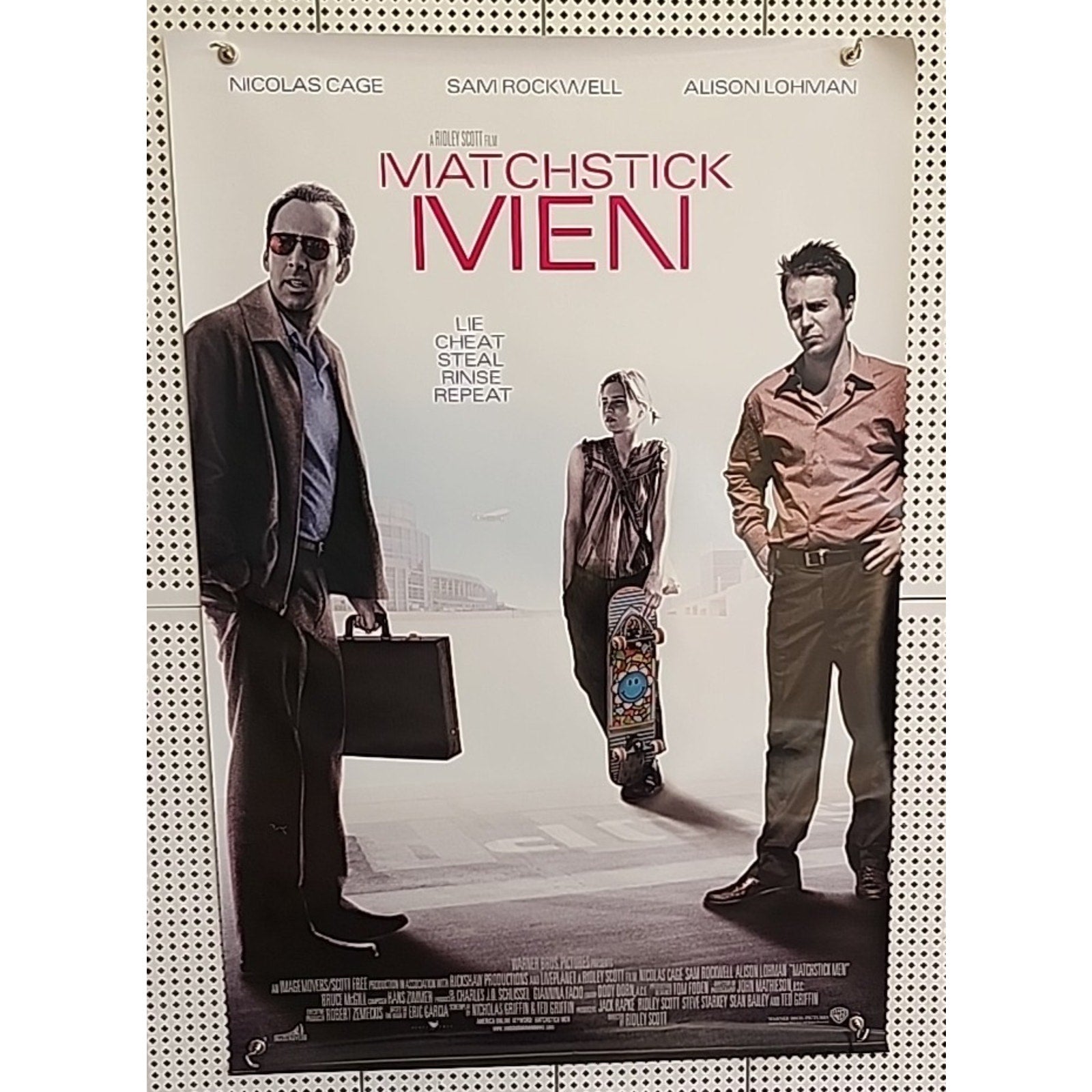 Matchstick Men 27x40 Two Sided Movie Theater Poster