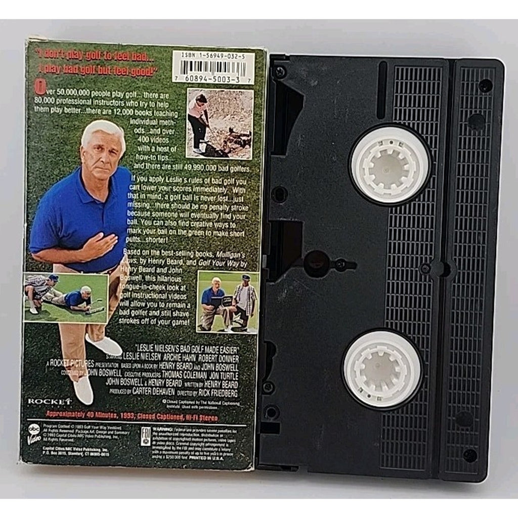 Leslie Nielsens Bad Golf Made Easier (VHS, 1993)