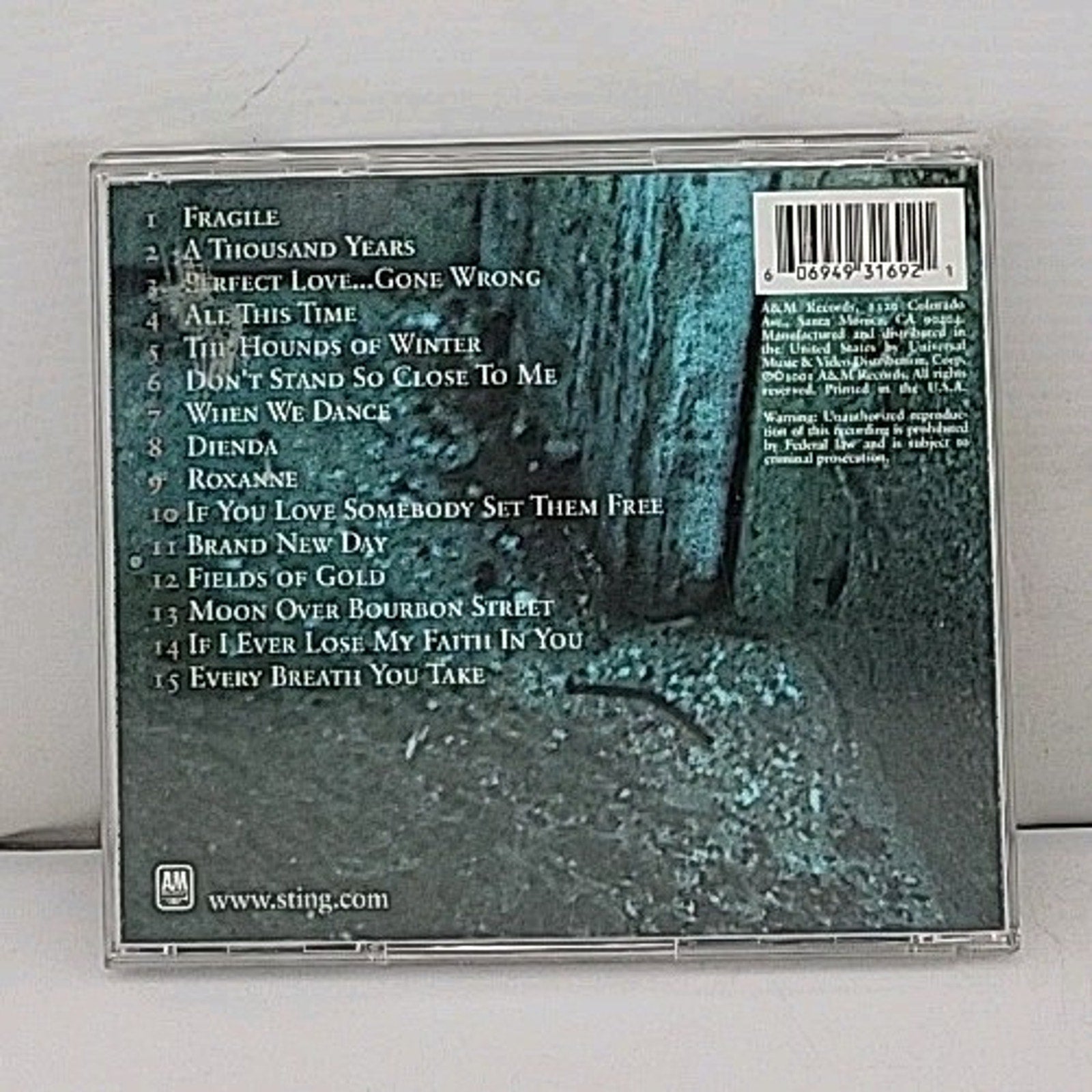 ... All this Time by Sting (CD, 2001)