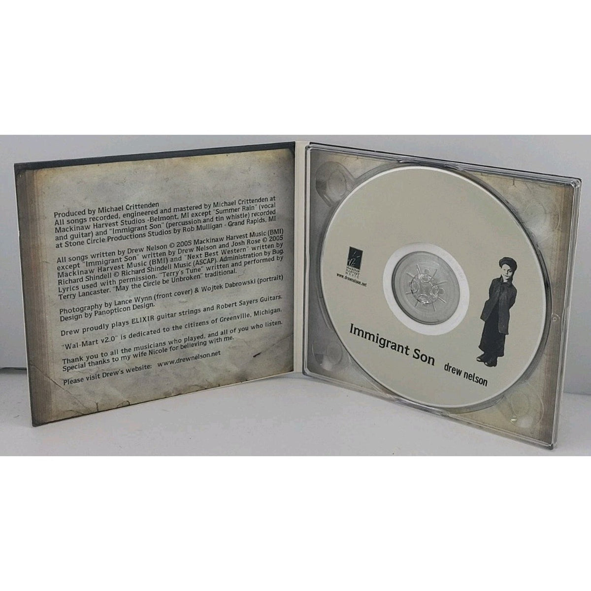 Drew Nelson - Immigrant Son - Mackinaw Harvest Music 2005 - CD *Signed*