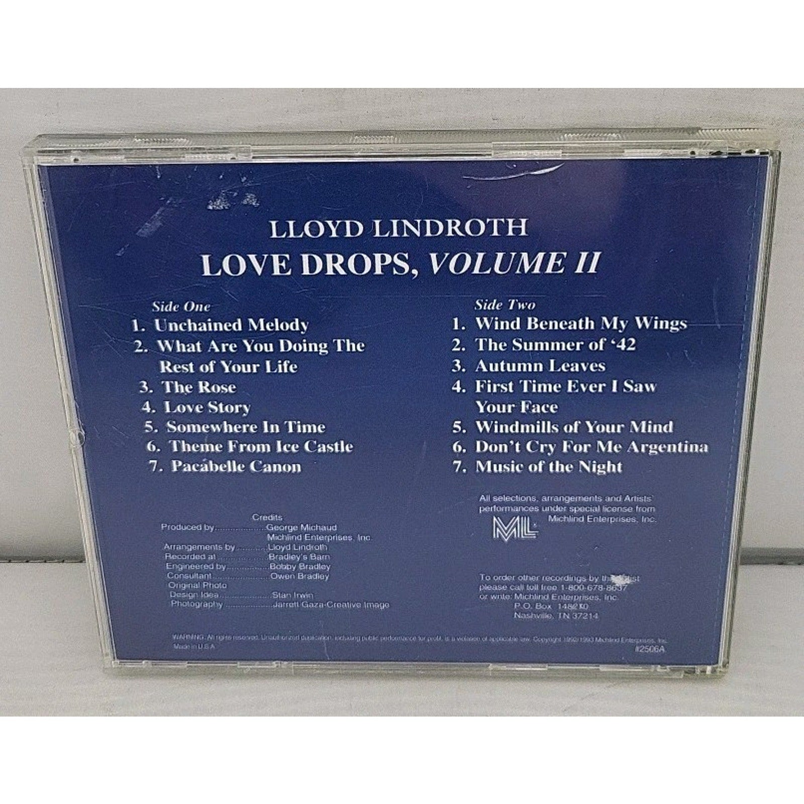 Lloyd Lindroth - Love Drops Volume II CD - America's Harp Sensation
