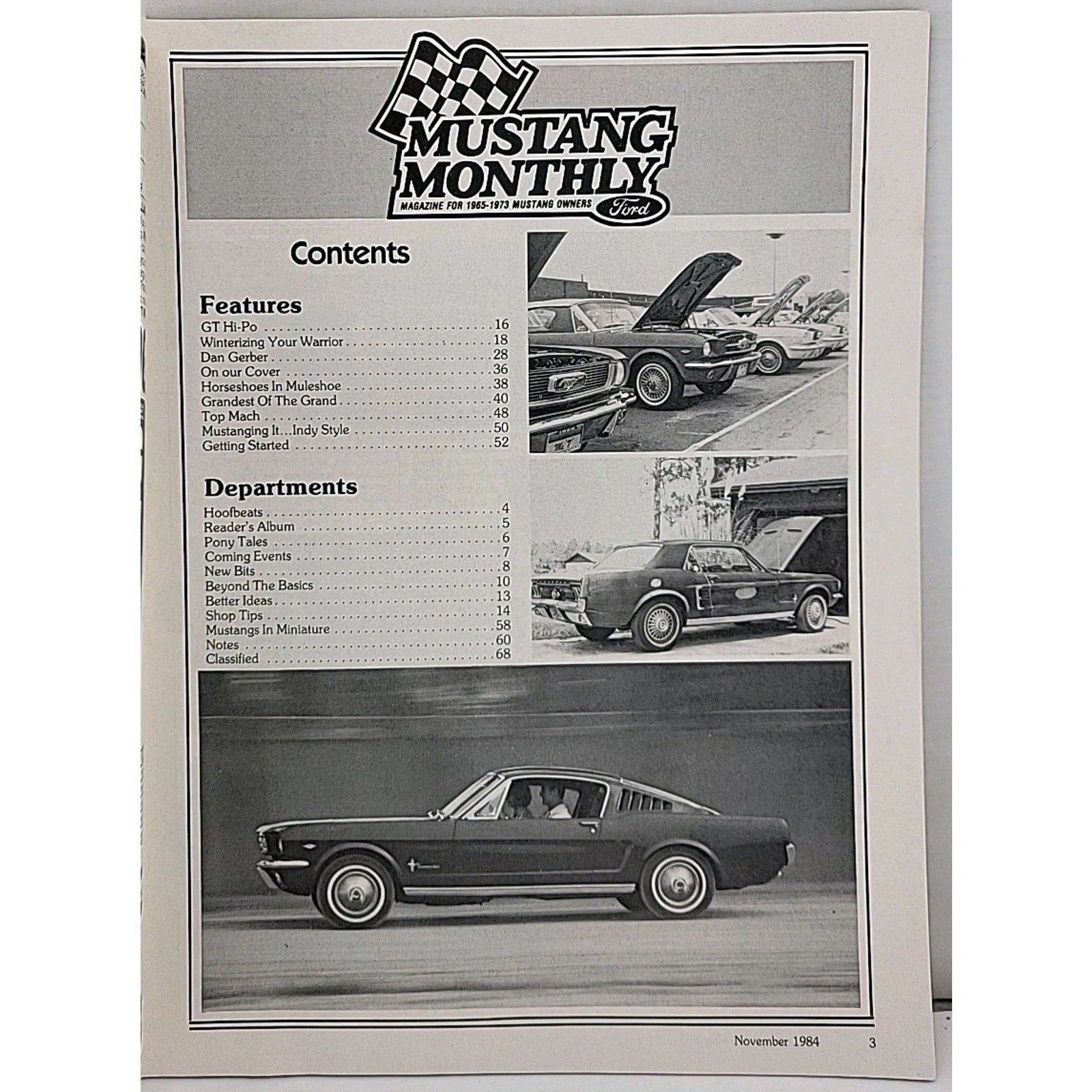 Mustang Monthly Magazine - November 1984 - Volume 7 Number 9