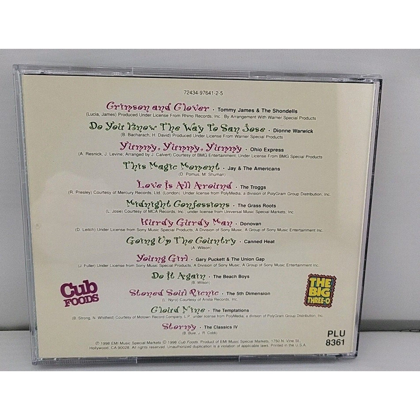 Cub Foods 13 Hits From 1968 CD