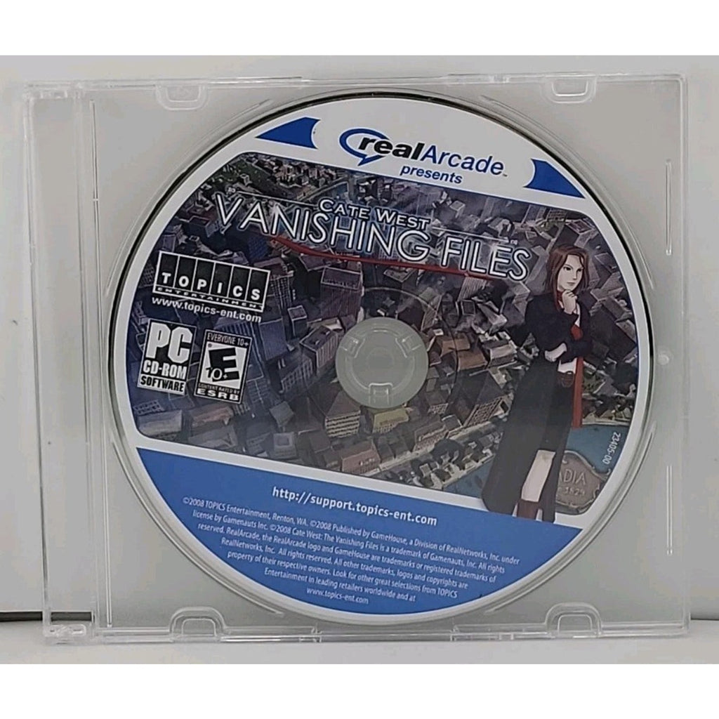Cate West: Vanishing Files (PC, 2008) *Disc Only*
