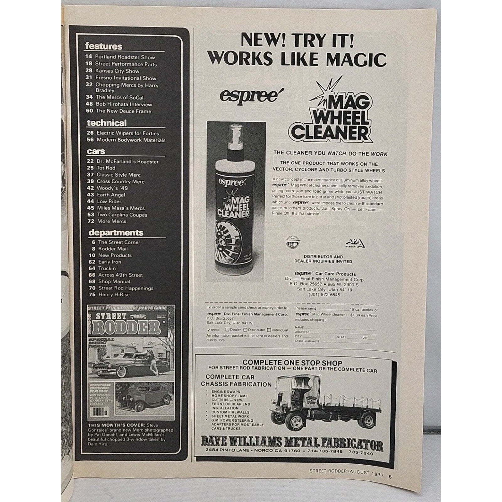Street Rodder Magazine August 1977 Volume 6 No. 8