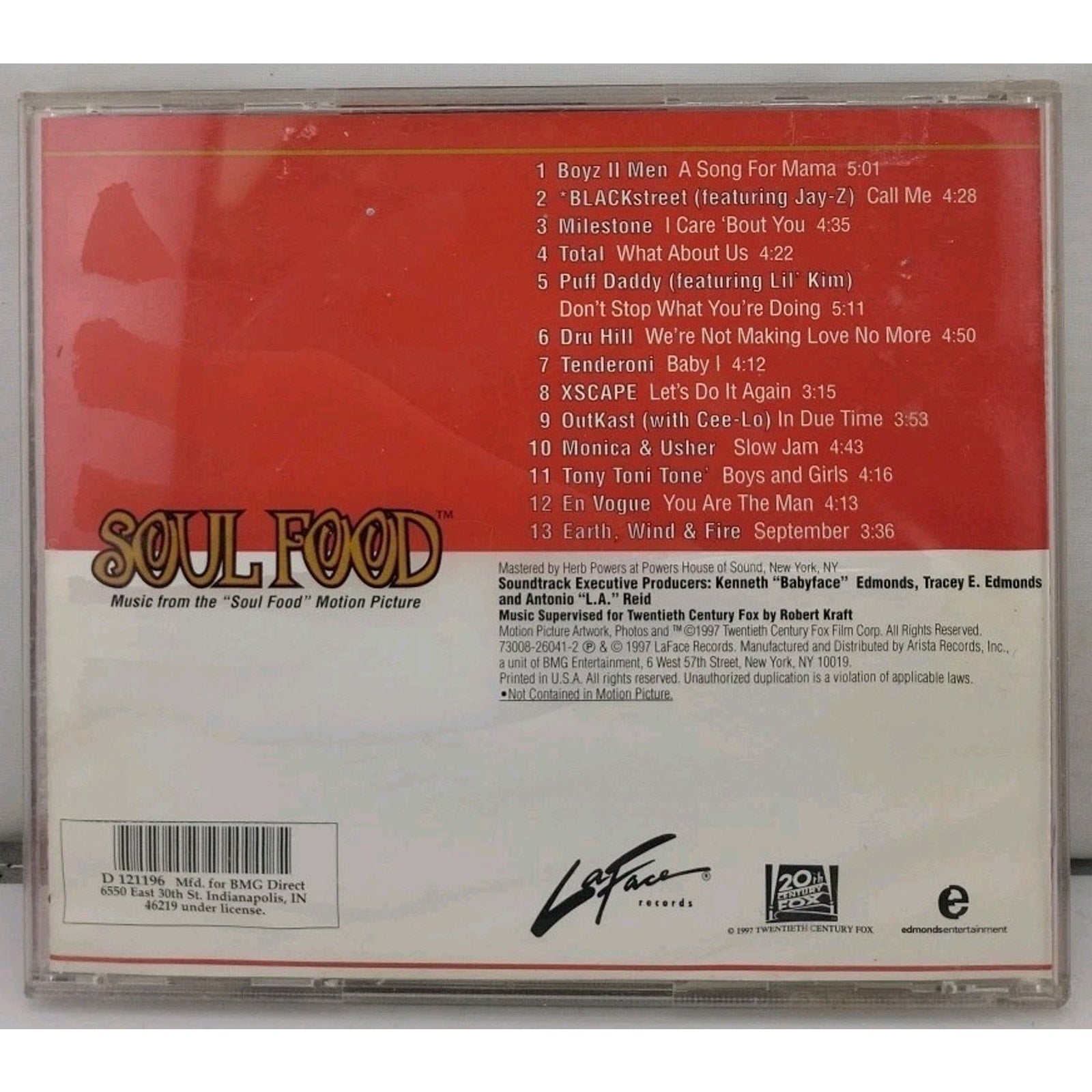 Soul Food: Music from the "Soul Food" Motion Picture - Original Soundtrack CD