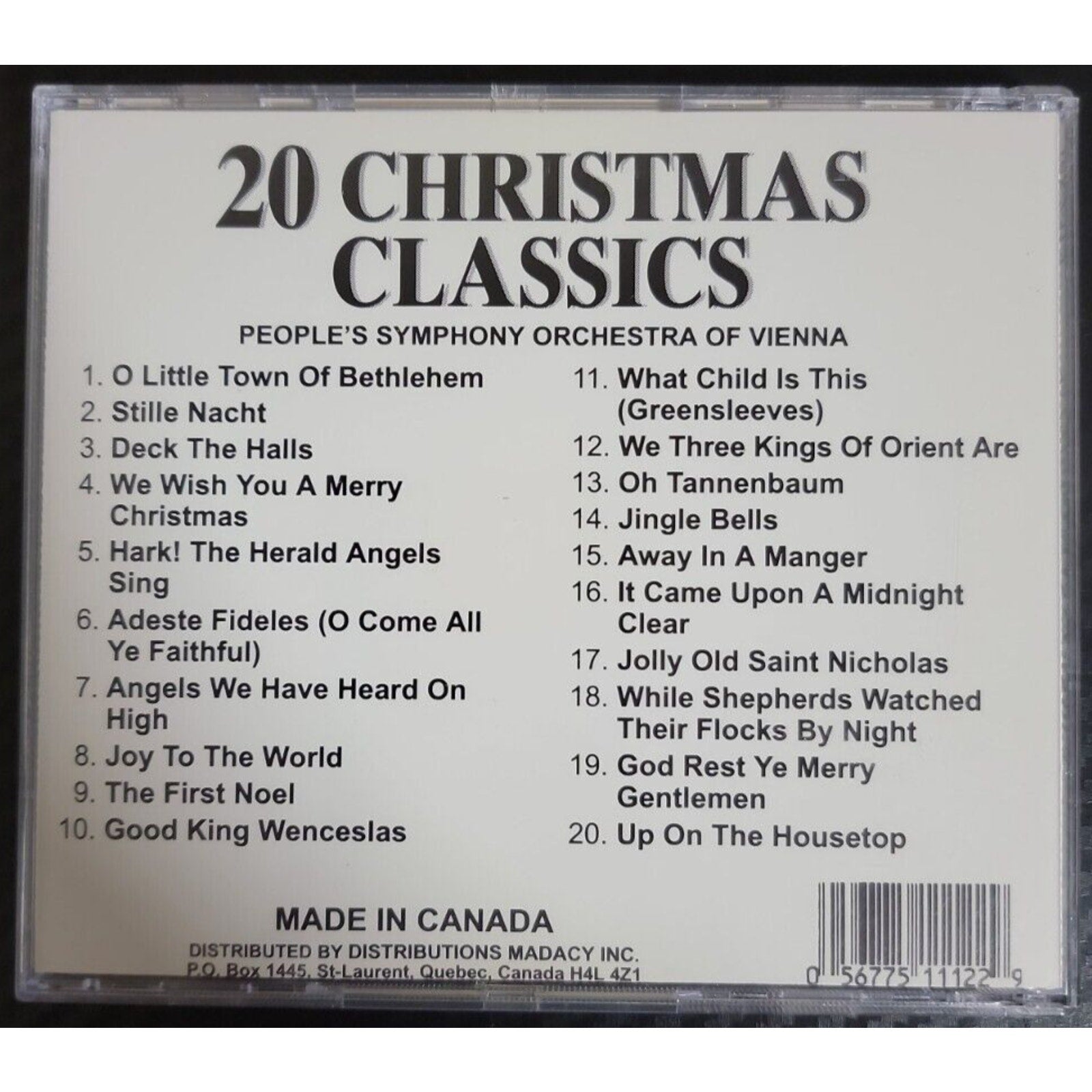 20 Christmas Classics People's Symphony Orchestra of Vienna VOL 2 (CD)