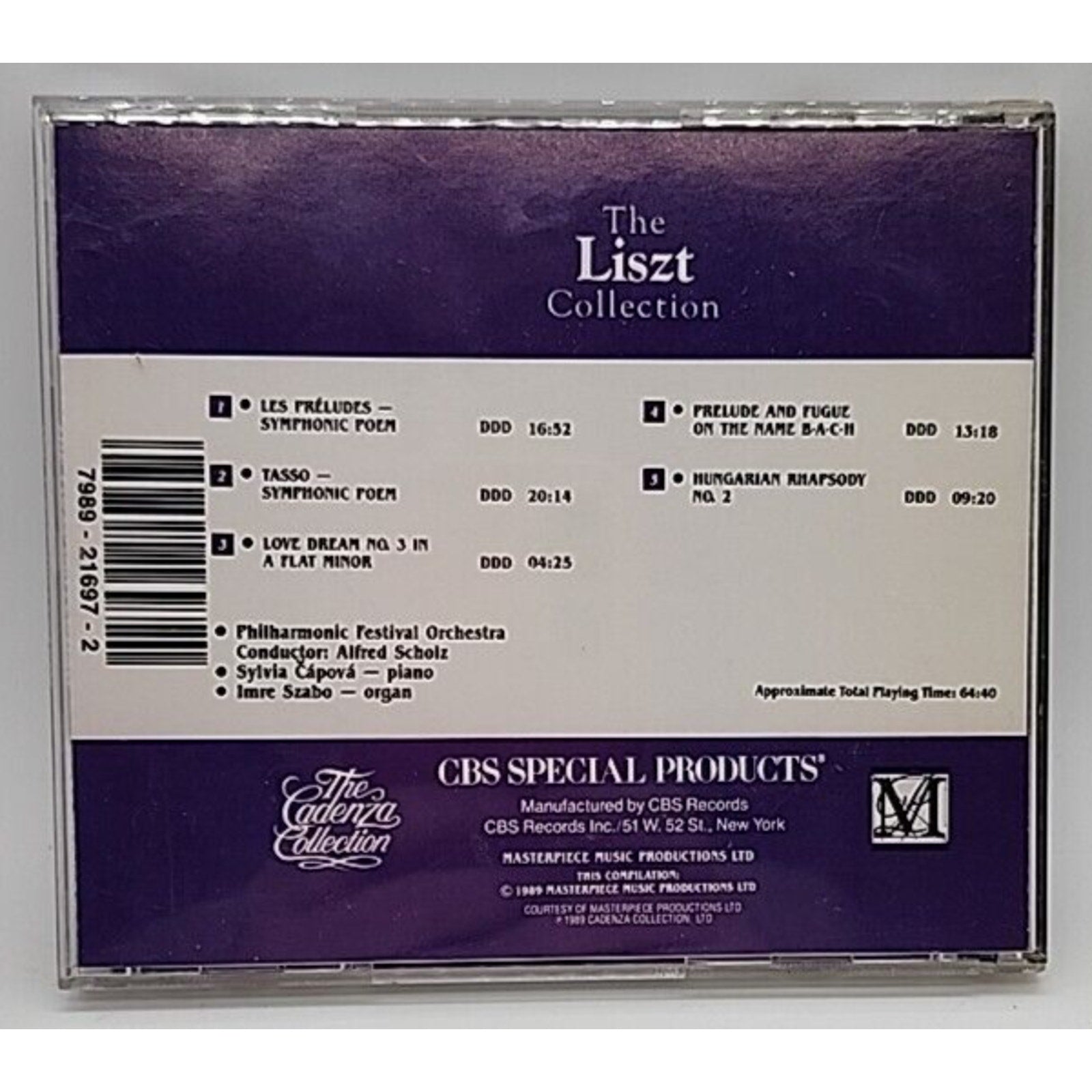 Liszt Collection CD CBS The Cadenza Collection