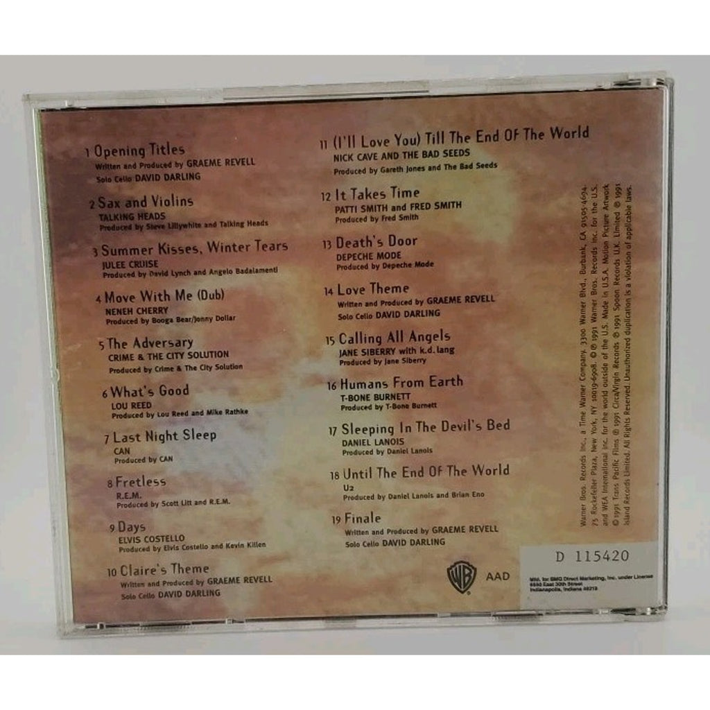 Until the End of the World by Original Soundtrack (CD, Dec-1991, Warner Bros.)
