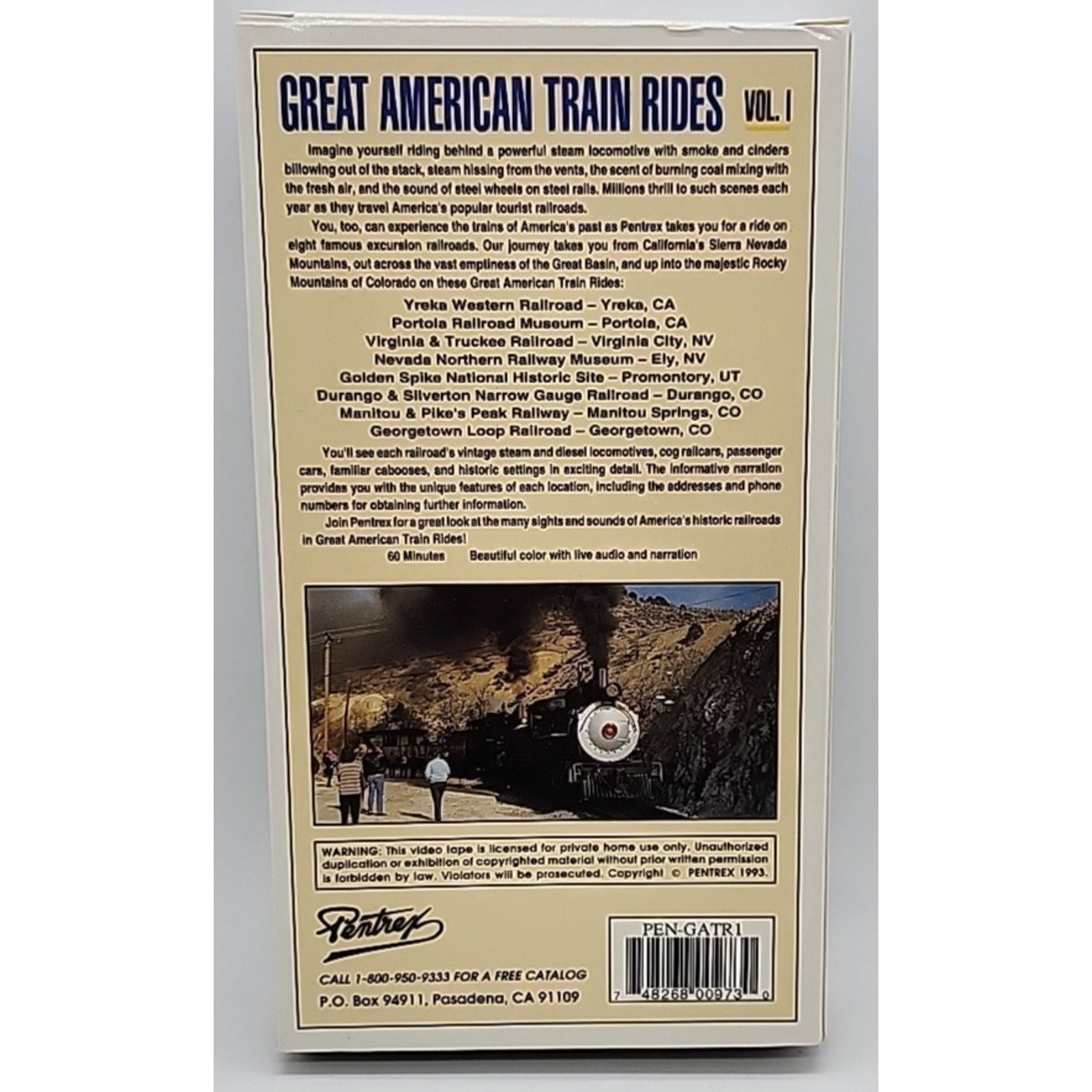 Great American Train Rides Volume I & II (VHS)