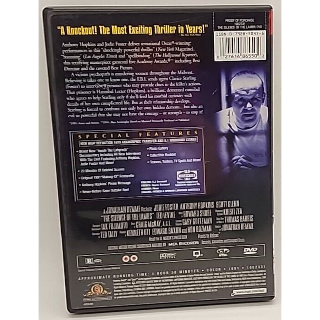 Silence of the Lambs (DVD, 1991)