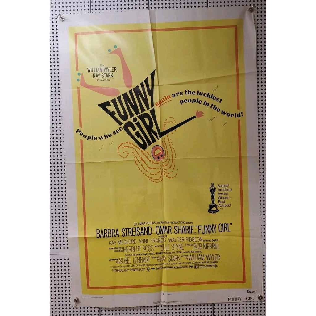 1972 Funny Girl 27x40 Movie Poster