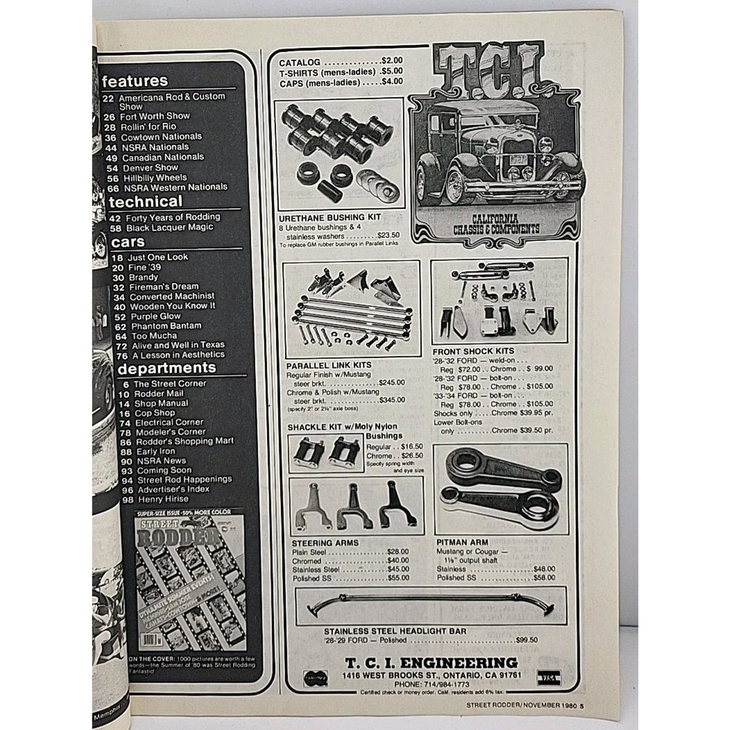 Street Rodder Magazine - November 1980 - Volume 9 No. 11