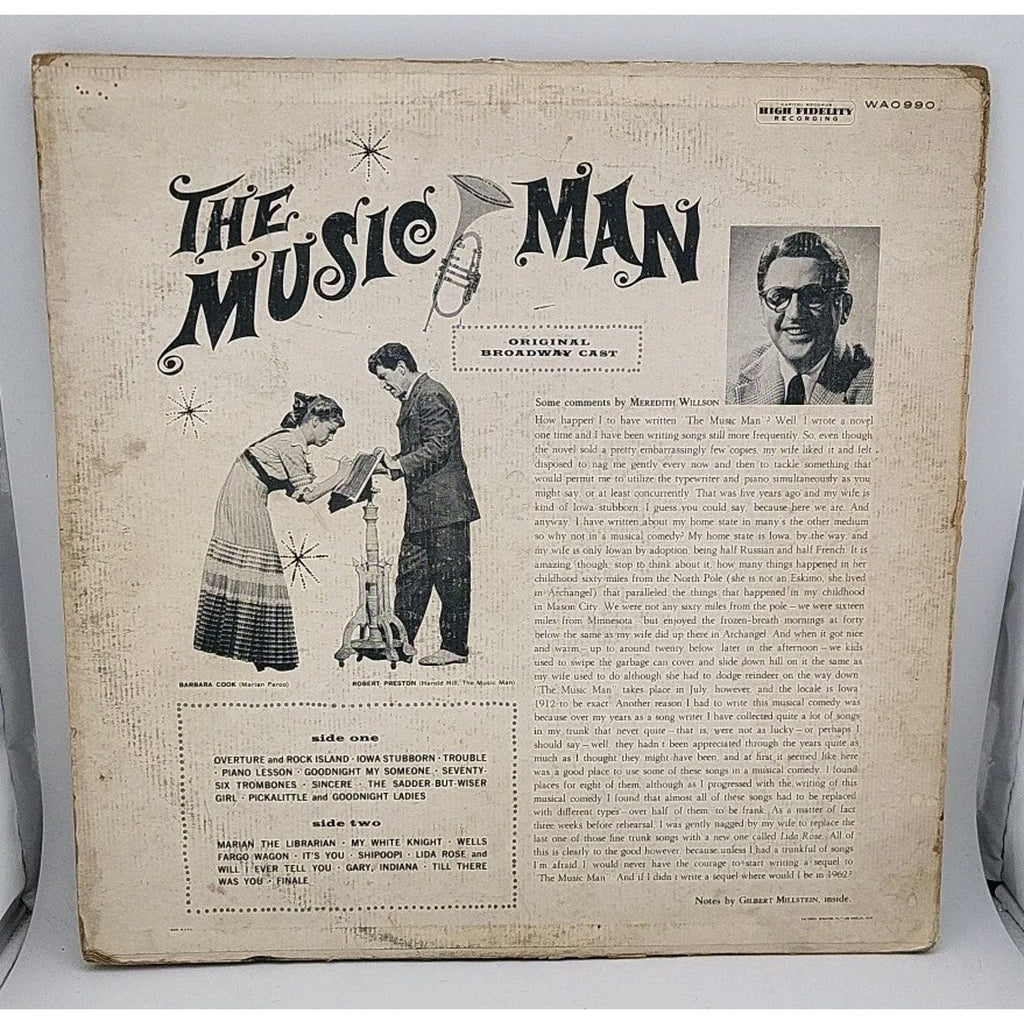 The Music Man-Original Broadway Cast Robert Preston/Meredith Willson - SWAO 0990