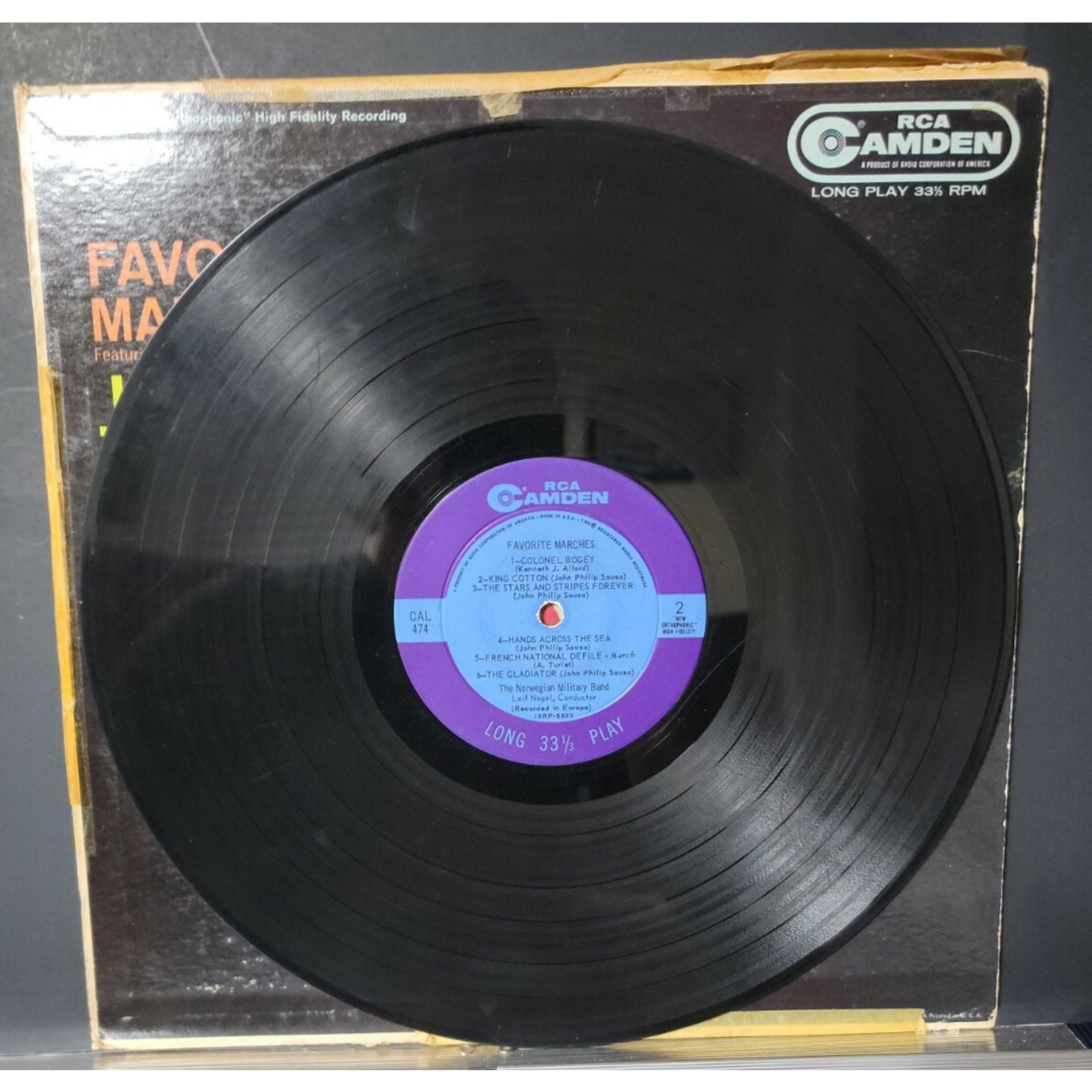 John Philip Sousa, The Norwegian Military Band ‎– Favorite Marches (Vinyl)