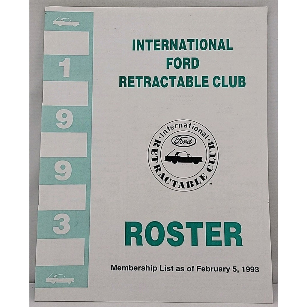 International Ford Retractable Club - 1993 Roster