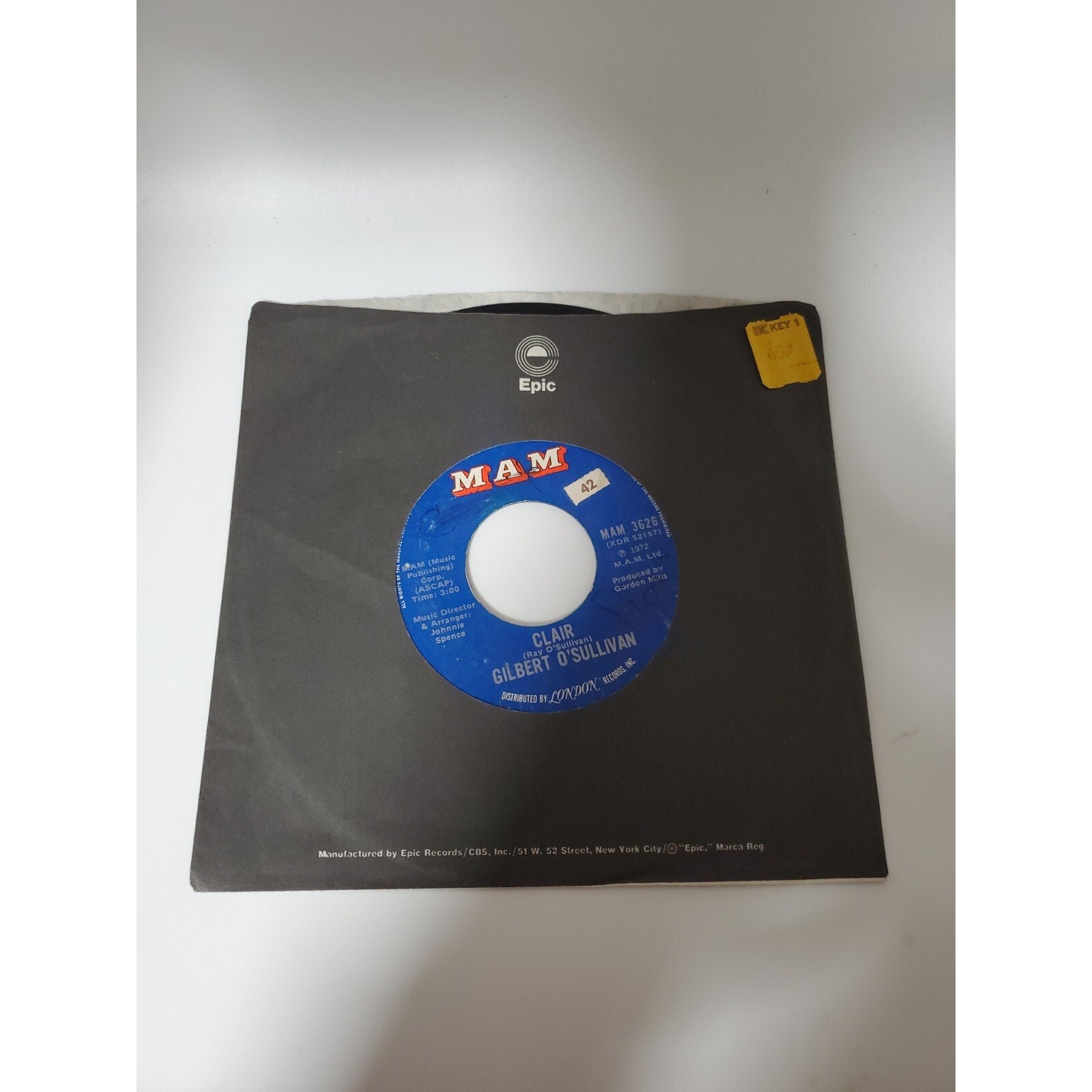 Gilbert O'Sullivan - Ooh- Wakka-Doo-Wakka-Day - 45RPM Record - Singles
