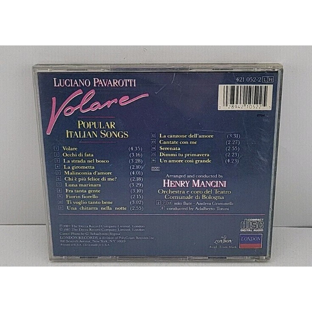 Volare/Popular Italian Songs by Luciano Pavarotti (CD, 1990)