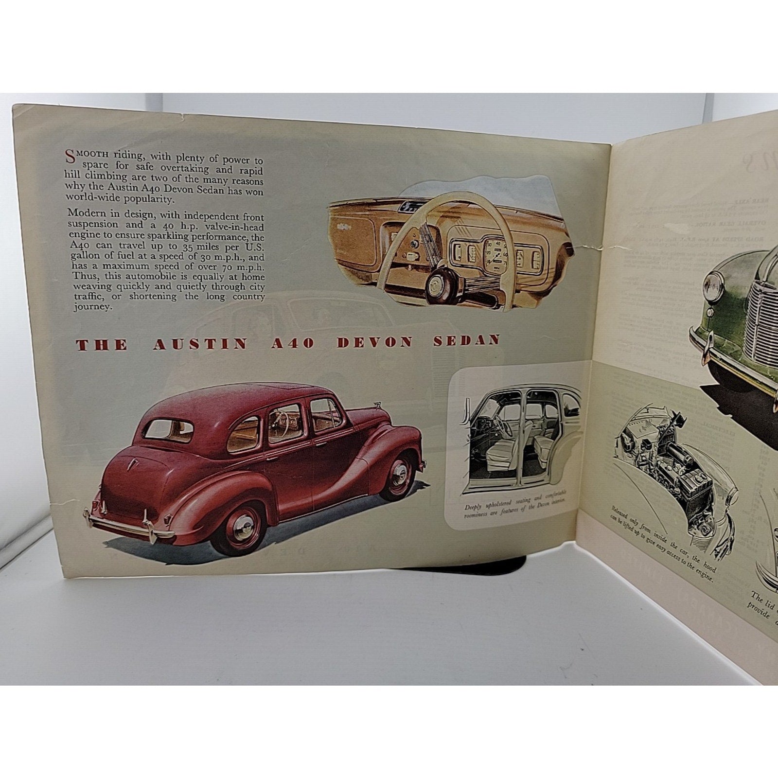 1950 Austin for Sparkling Performance Devon and Dorset Sedans Original Brochure