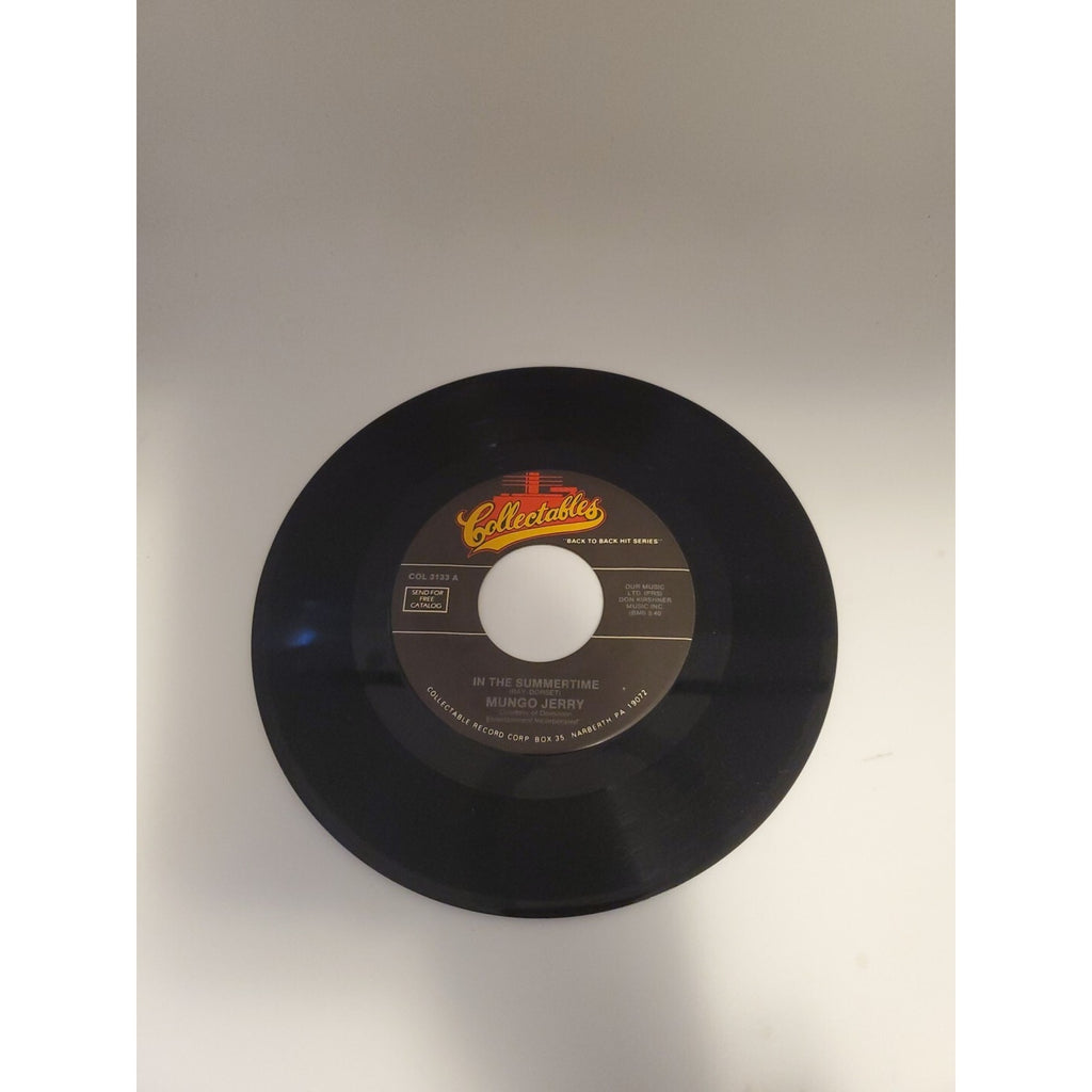 Mungo Jerry "In the Summertime" Mr. Acker Bilk "Stranger on Shore" (Record)
