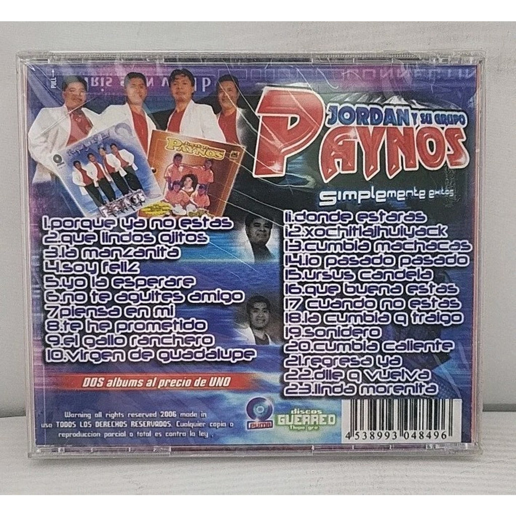 Simplemente Exitos by Jordan Y Su Arupo Paynos (CD) *Brand New*