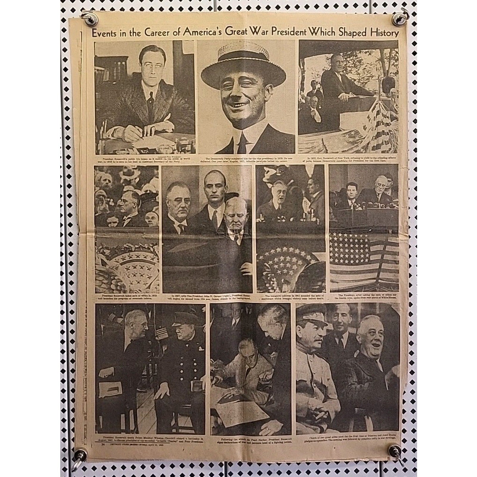 The Detroit Free Press Newspaper - April 13 1945