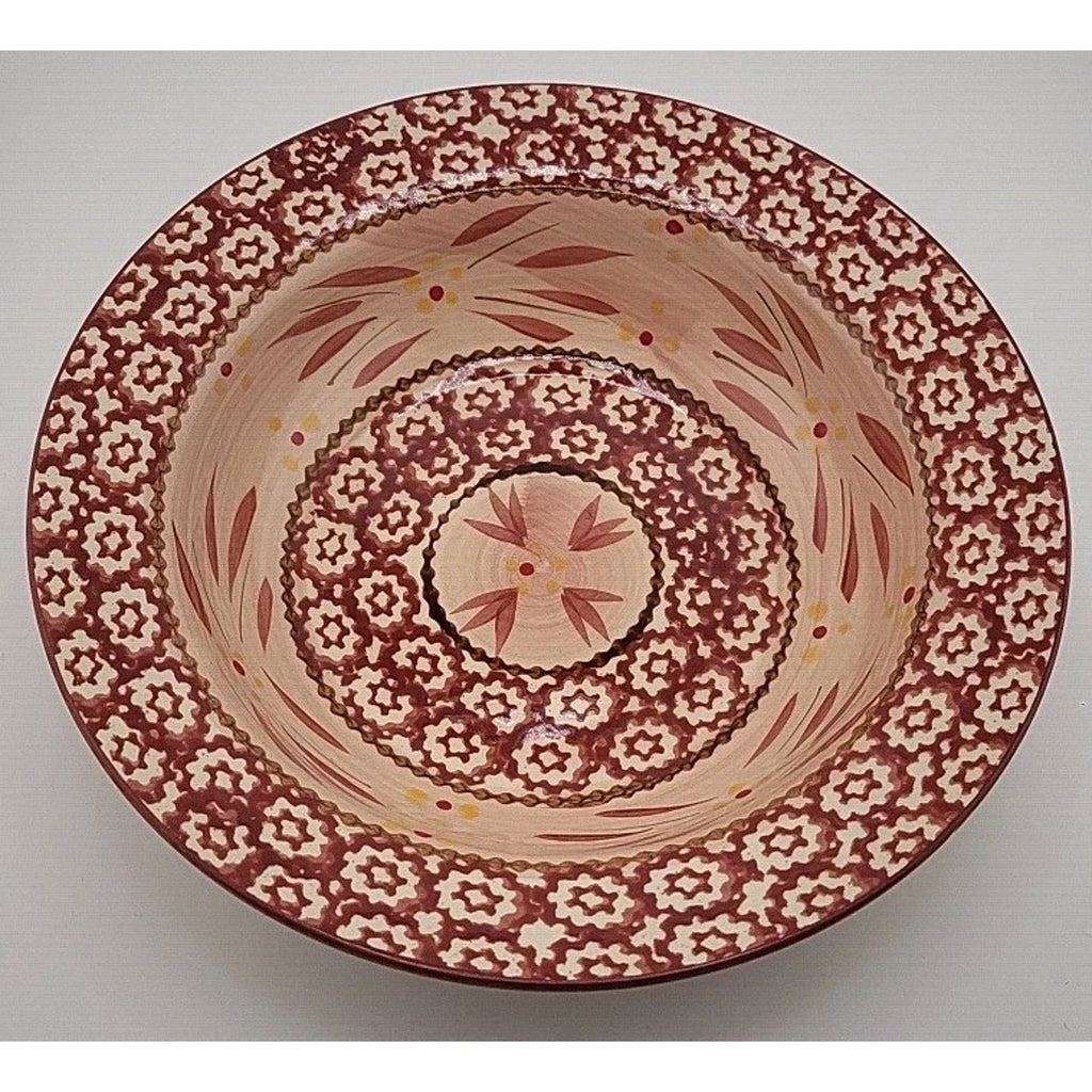 Temptations Old World Red Rim Soup Bowls (3)