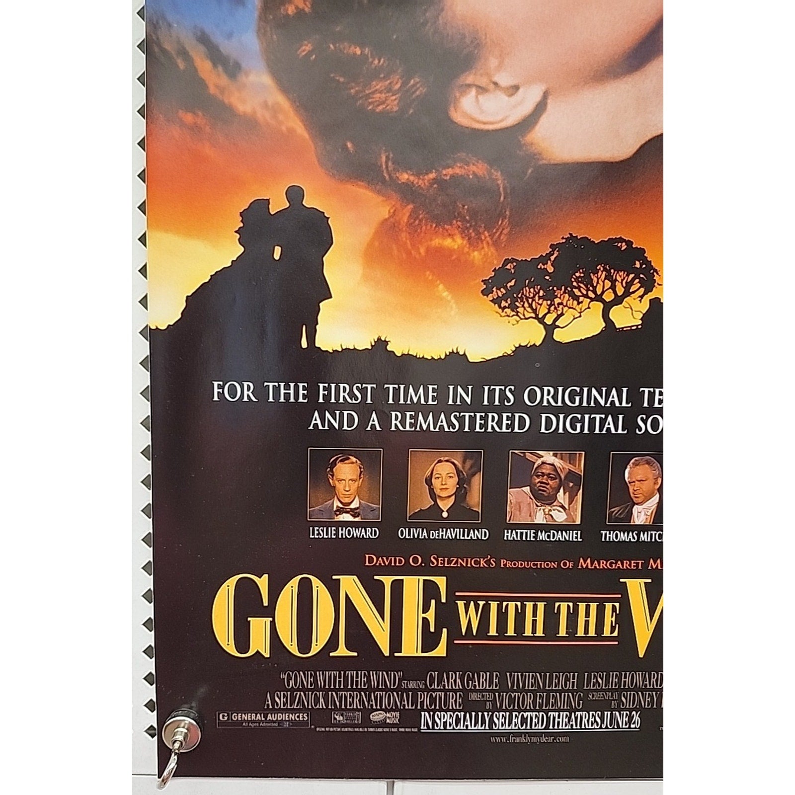 Gone With The Wind Original 13.5x20 Promotional Movie Poster