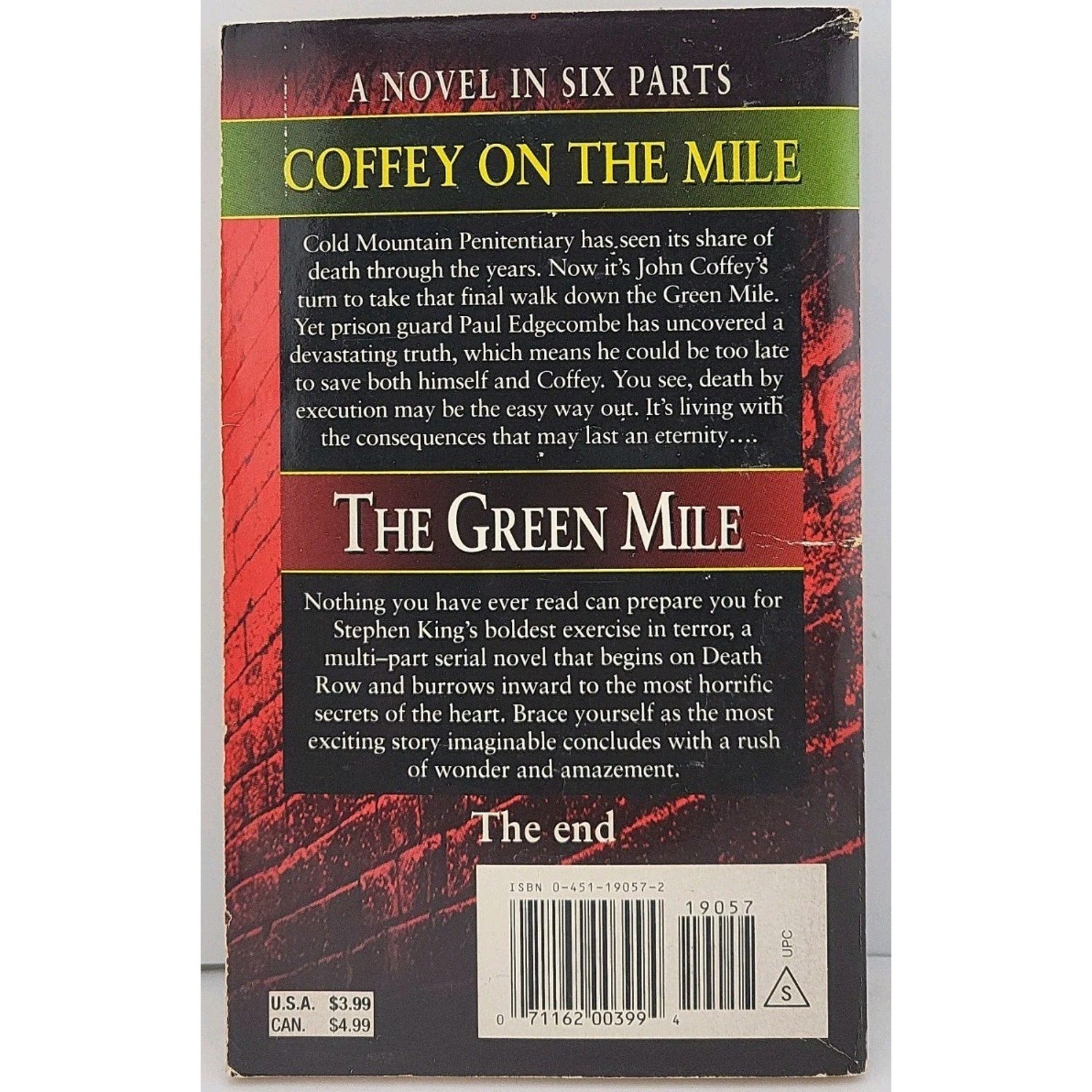 Coffey on the Mile by Stephen King (1996, Mass Market)