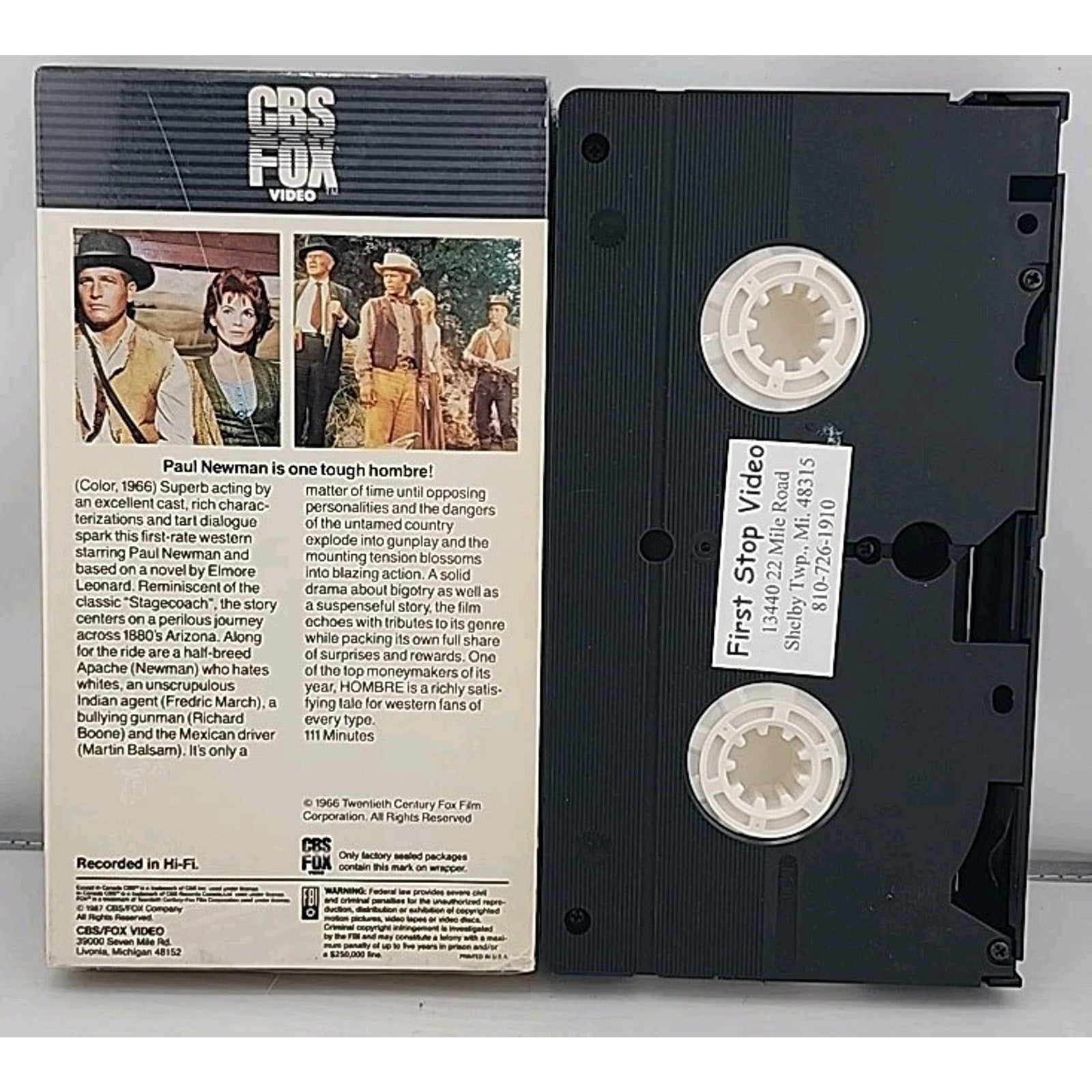 Hombre (VHS, CBS Fox)