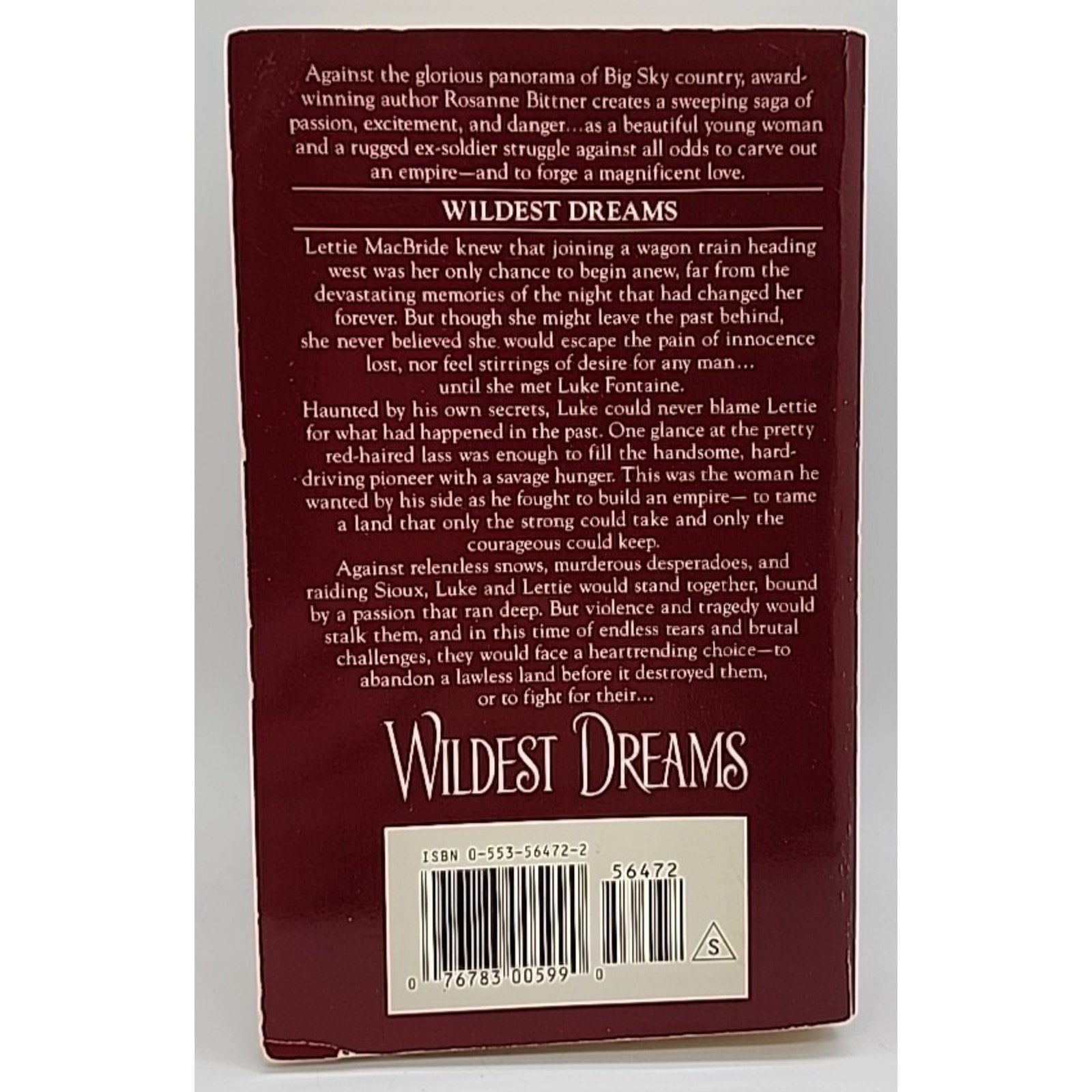 Wildest Dreams by Rosanne Bittner (1994, Mass Market)