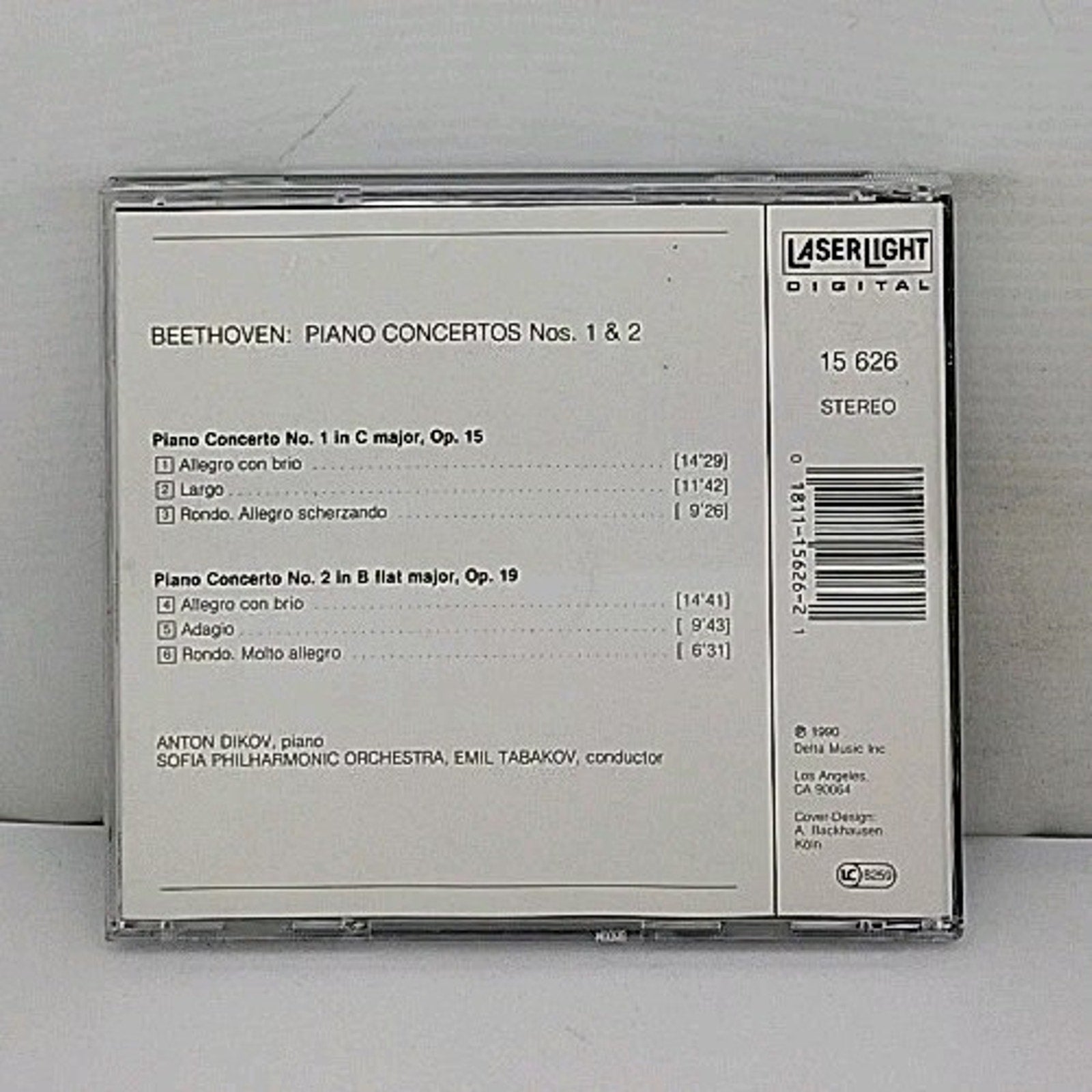Sofia Philharmonic Orchestra Emil Tabakov Beethoven Piano Concertos 1&2 CD