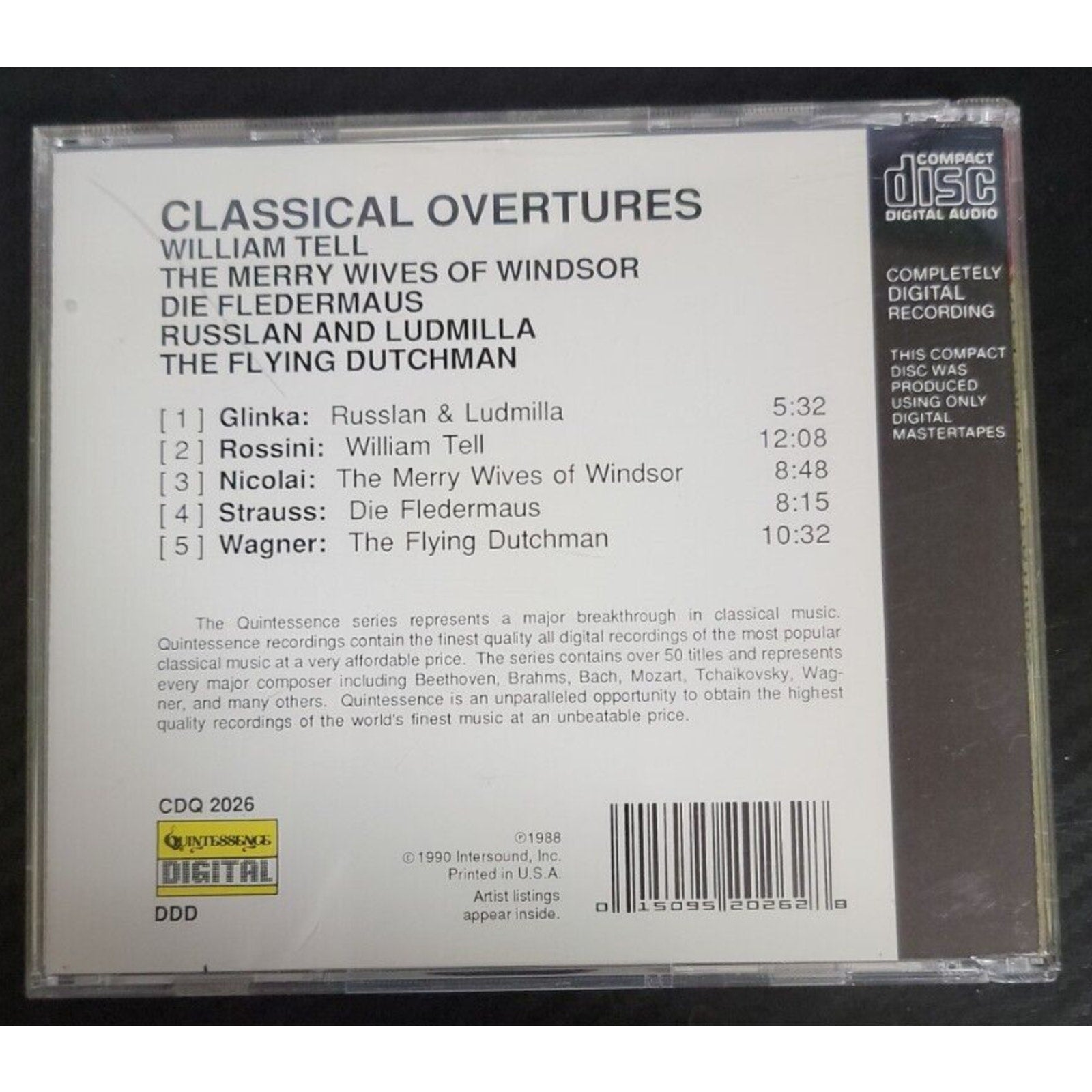 Classical Overtures (CD, Feb-1993, Quintessence)
