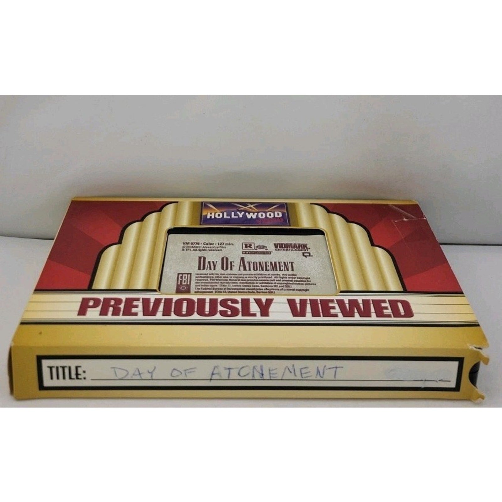 Day Of Atonement VHS