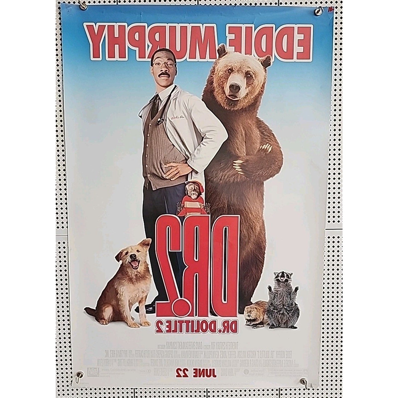 Dr Dolittle 2 2001 Original Poster 27x40 Rolled Double Sided Mirror