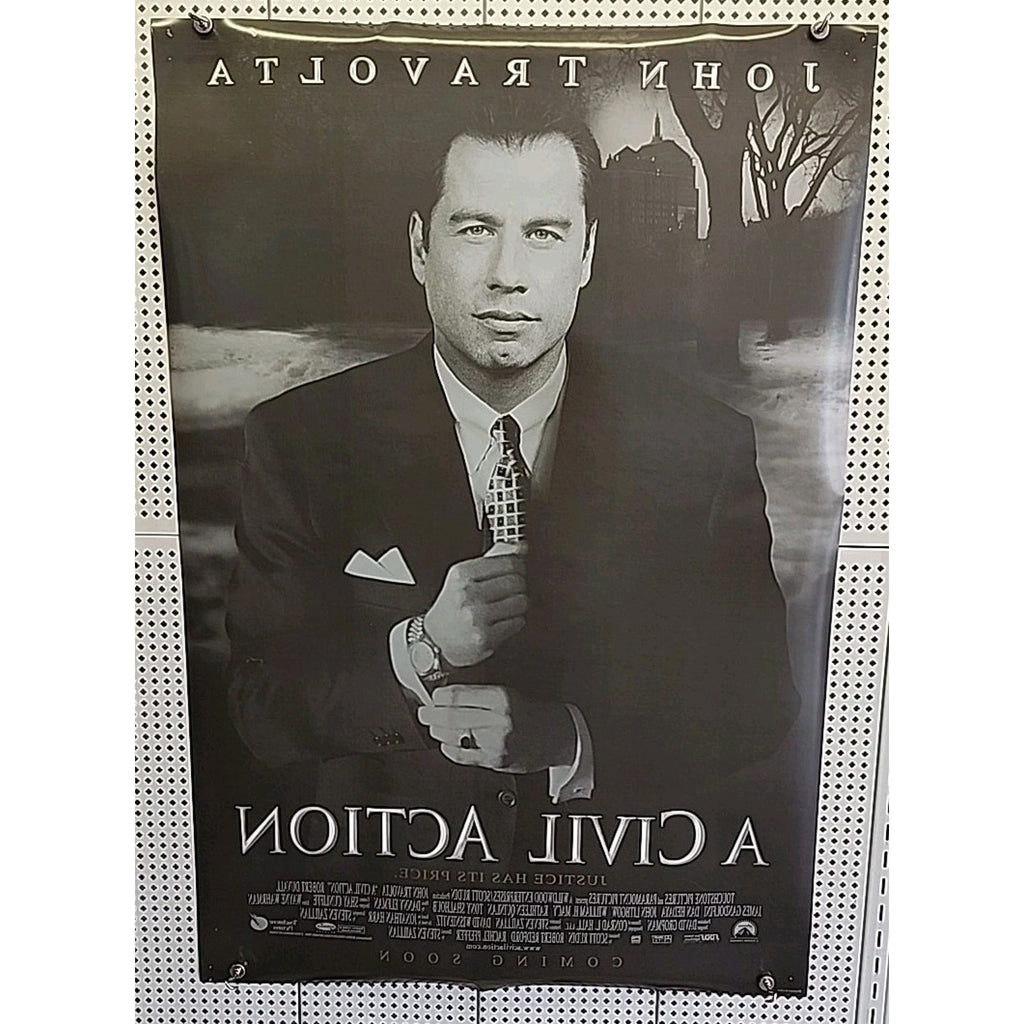 A Civil Action Movie Poster 2 Sided John Travolta 27x40 Movie Theater