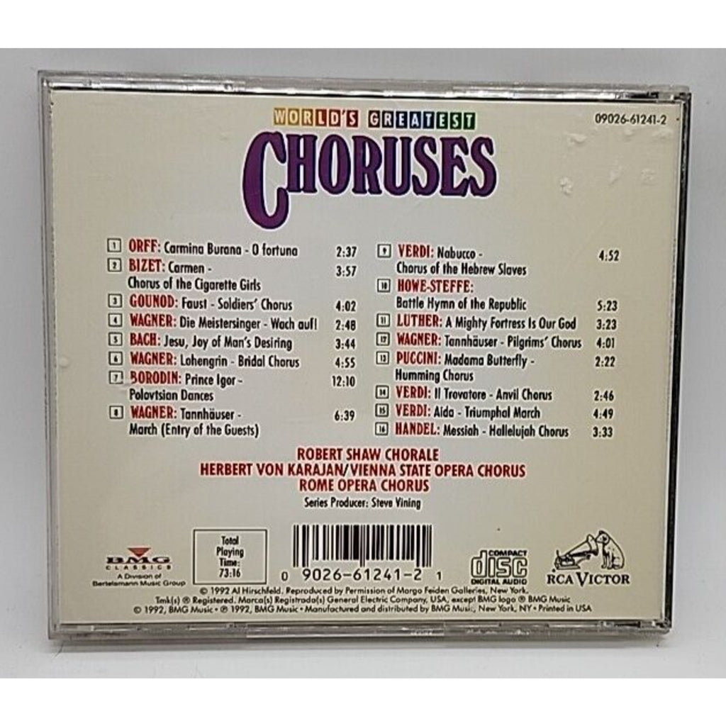 World's Greatest Choruses by Karajan / Rome Opera Chorus (CD, 1992)